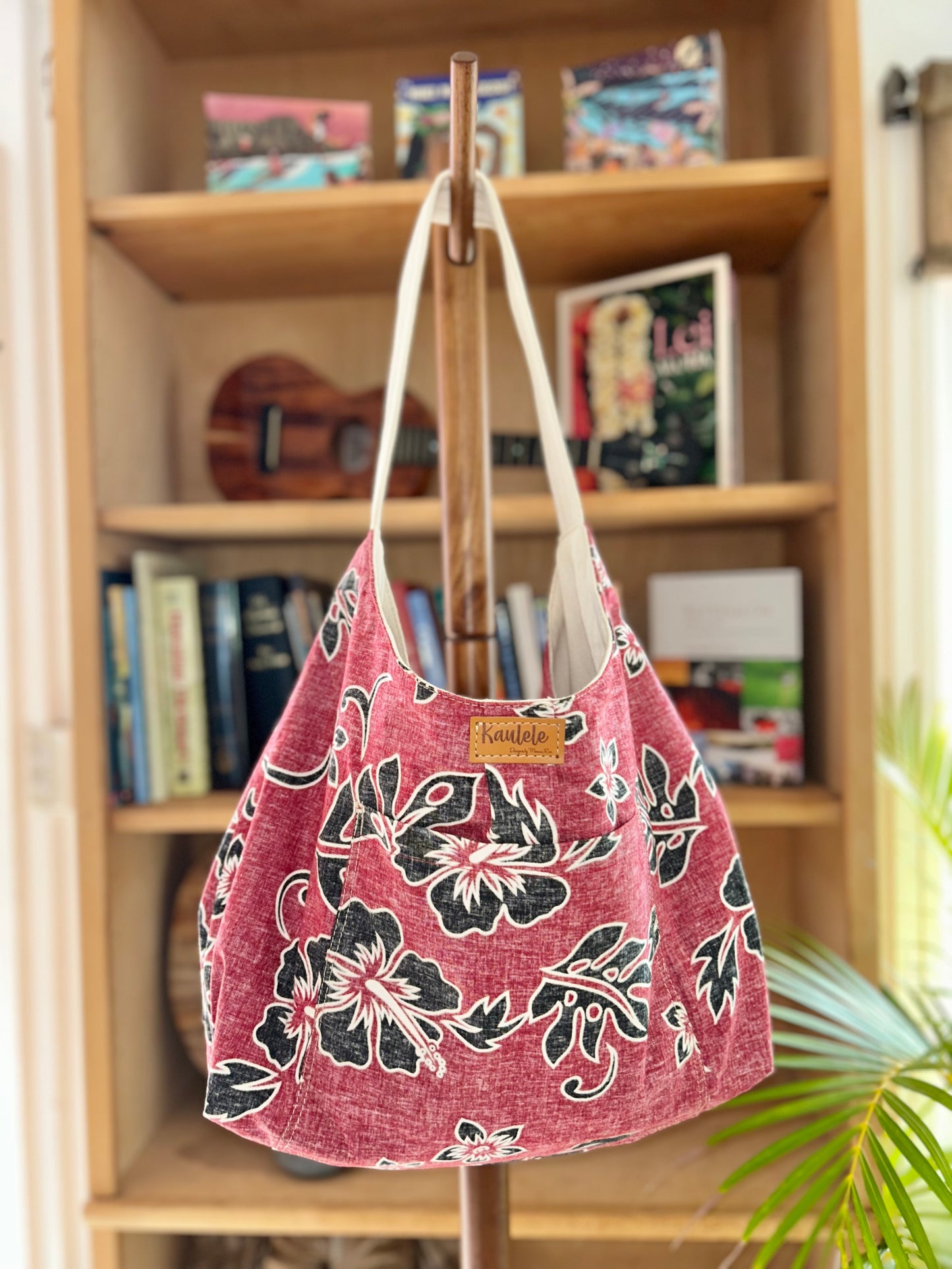 Up-Cycled Aloha Black Hibiscus